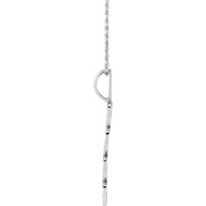 14K Gold, 27.57x7.97 mm Vertical Necklace - Elegant Commemoration