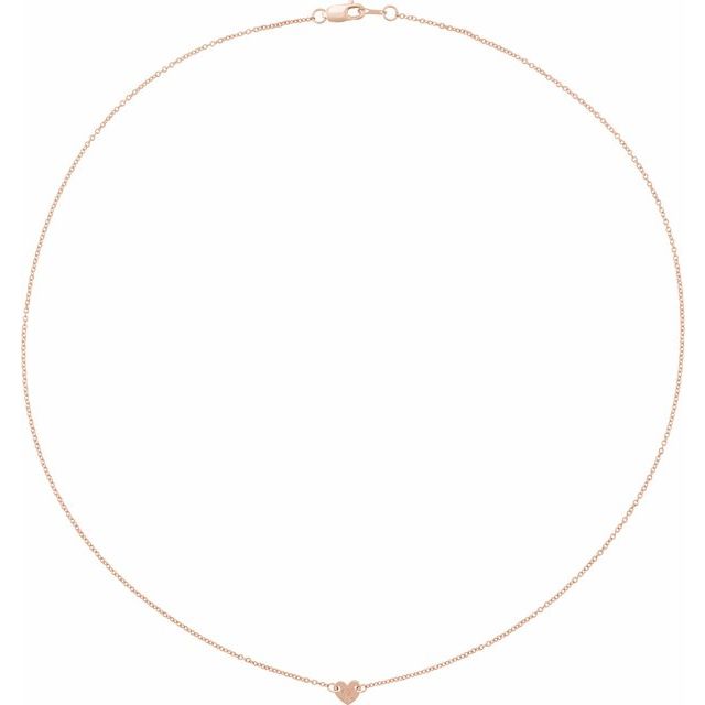 Engravable Heart Disc Family Necklace in 14K Gold, Sterling Silver & Platinum