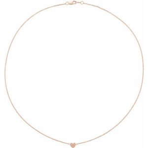Engravable Heart Disc Family Necklace in 14K Gold, Sterling Silver & Platinum