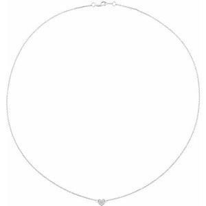 Engravable Heart Disc Family Necklace in 14K Gold, Sterling Silver & Platinum