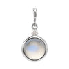 14K White Gold Natural Ethiopian Opal & Diamond Pendant - Bezel-Set