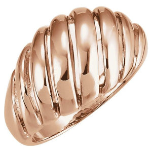 14K Gold Dome Ring - Options Available