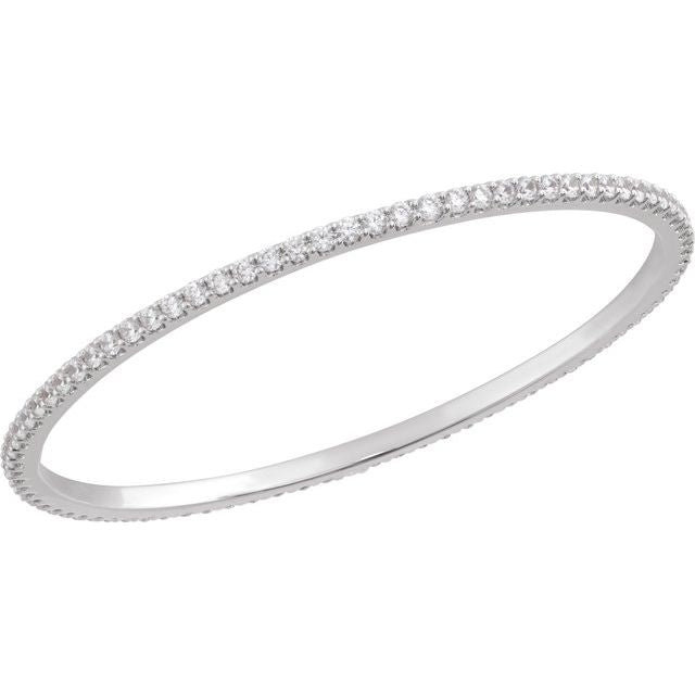14K Gold Natural Diamond Bangle Bracelet