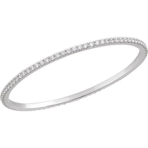 14K Gold Natural Diamond Bangle Bracelet