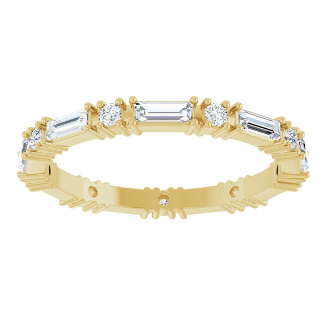 14K Gold Natural Diamond Eternity Band