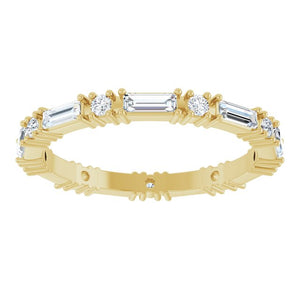 14K Gold Natural Diamond Eternity Band