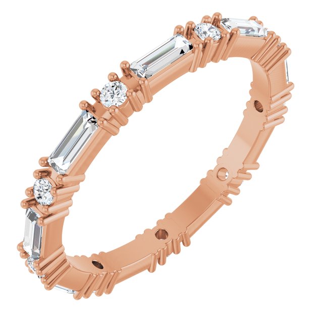 1/2 CTW Natural Diamond Eternity Band Crafted in 14K Gold & Platinum