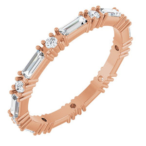 14K Gold Natural Diamond Eternity Band