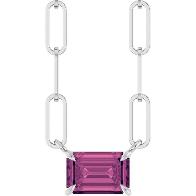 14K Gold Natural White Sapphire Solitaire Claw Prong Necklace