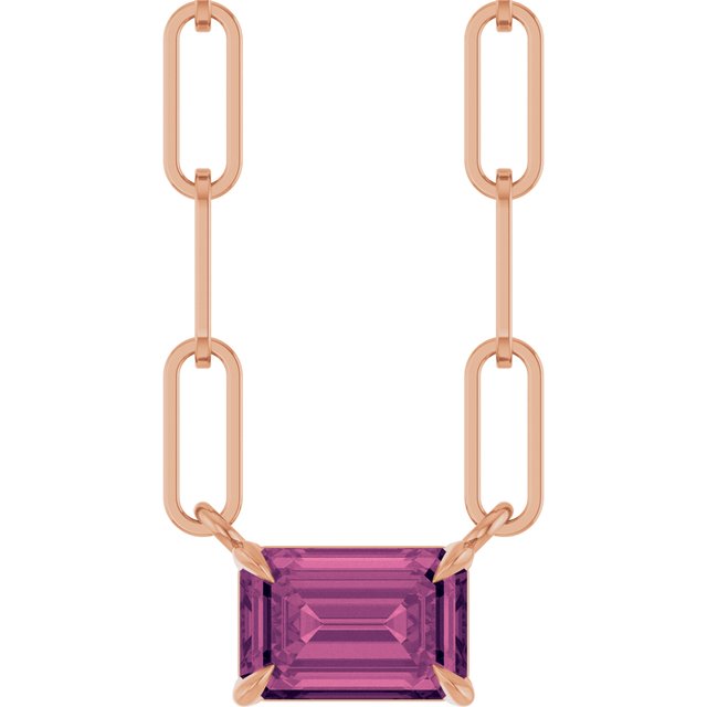 14K Gold Natural White Sapphire Solitaire Claw Prong Necklace
