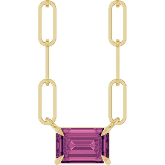 14K Gold Natural White Sapphire Solitaire Claw Prong Necklace