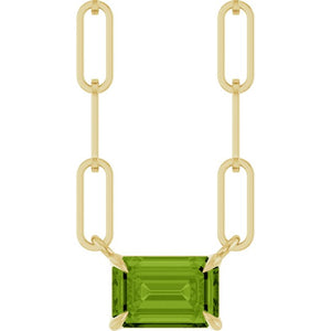 14K Gold Natural White Sapphire Solitaire Claw Prong Necklace