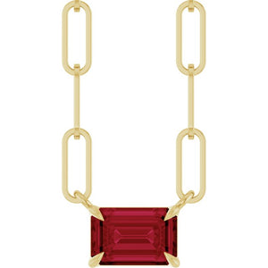 14K Gold Natural White Sapphire Solitaire Claw Prong Necklace