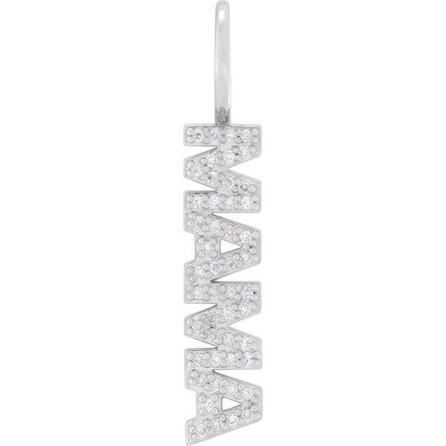 1/10 Ctw Natural Diamond Mama Pendant