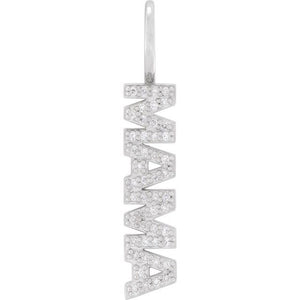 1/10 Ctw Natural Diamond Mama Pendant