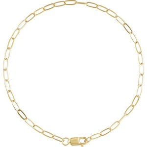 14K Yellow Gold, 2.1 mm Paperclip-Style 7