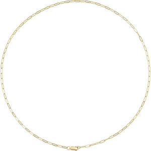 14K Yellow Gold 2.1 mm Paperclip-Style 16