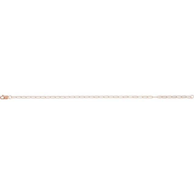 14K Yellow Gold, 2.1 mm Paperclip-Style 7" Chain – Elegant Luxury