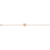 14K Rose Gold, 7x5 mm Engravable Heart Bracelet - Personalized Charm