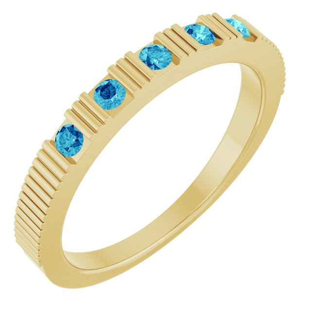 14K Gold Natural Mozambique Garnet Stackable Birthstone Ring