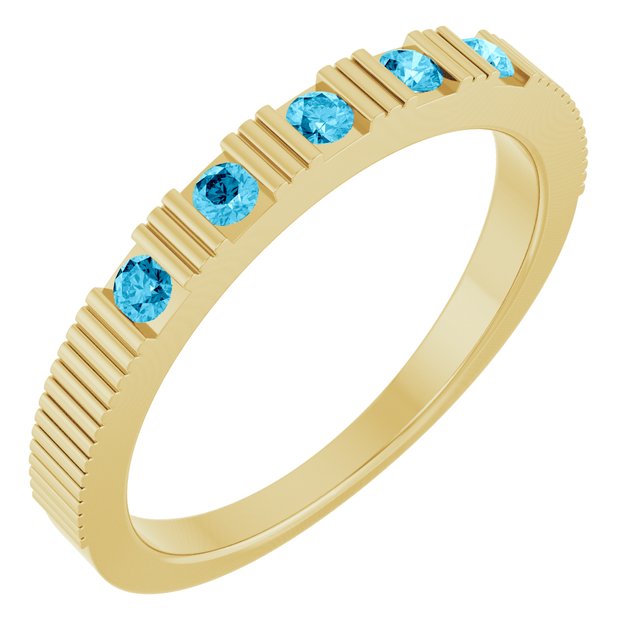 14K Gold Natural Mozambique Garnet Stackable Birthstone Ring