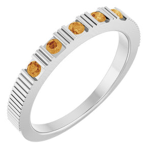 14K Gold Natural Mozambique Garnet Stackable Birthstone Ring