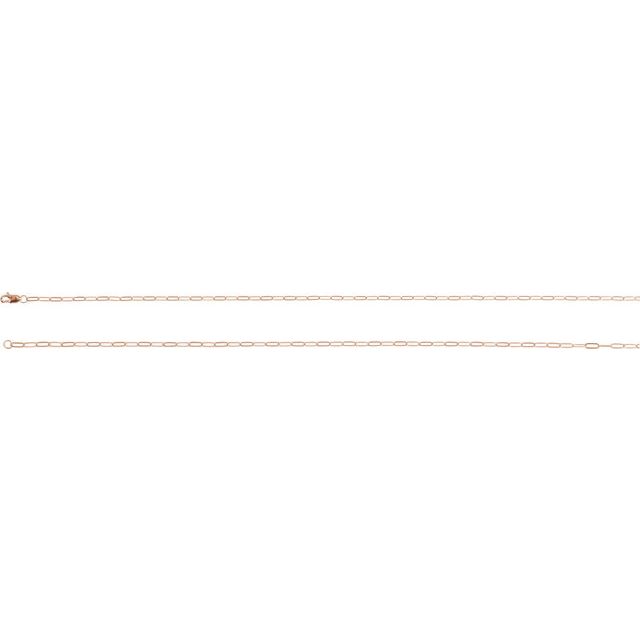 14K Yellow Gold 2.1 mm Paperclip-Style 16" Chain – Elegant Design