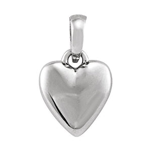 14K Gold Puffed Heart Pendant