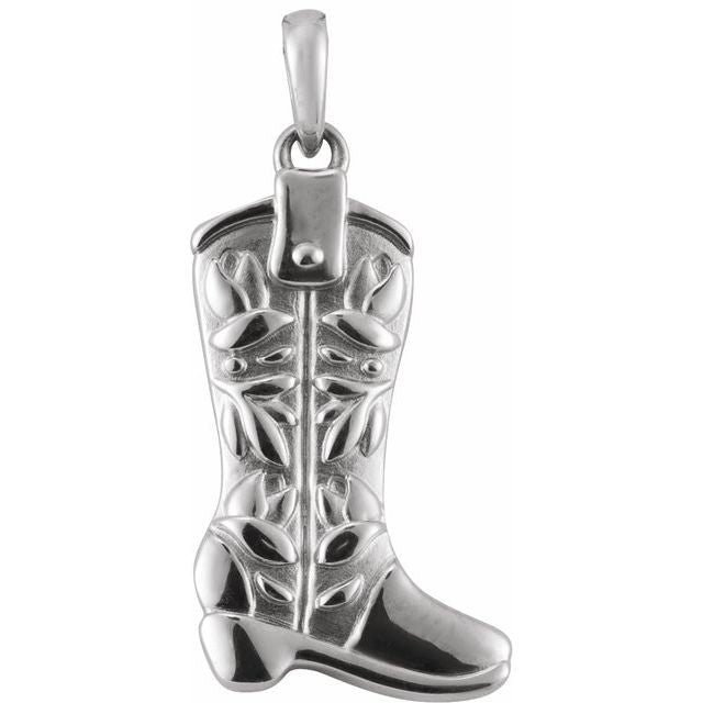 14K Gold Cowboy Boot Pendant