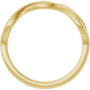 14K Gold Twisted Ring - Elegant Polished Design