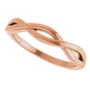 14K Gold Twisted Ring - Elegant Polished Design