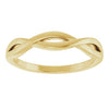 14K Gold Twisted Ring - Elegant Polished Design