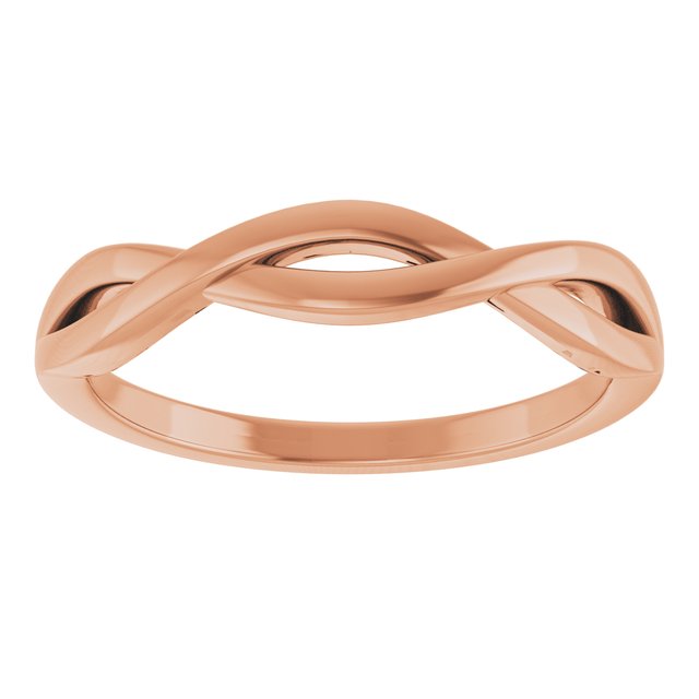 14K Gold Twisted Ring - Elegant Polished Design