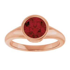14K Gold Natural Mozambique Garnet Ring