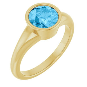 14K Gold Natural Mozambique Garnet Ring