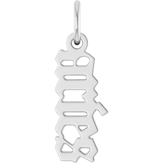 Gothic Zodiac Pendant in 14K Gold Featuring Varied Designs and Sizes