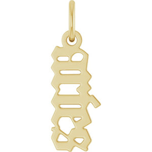 Gothic Zodiac Pendant in 14K Gold Featuring Varied Designs and Sizes