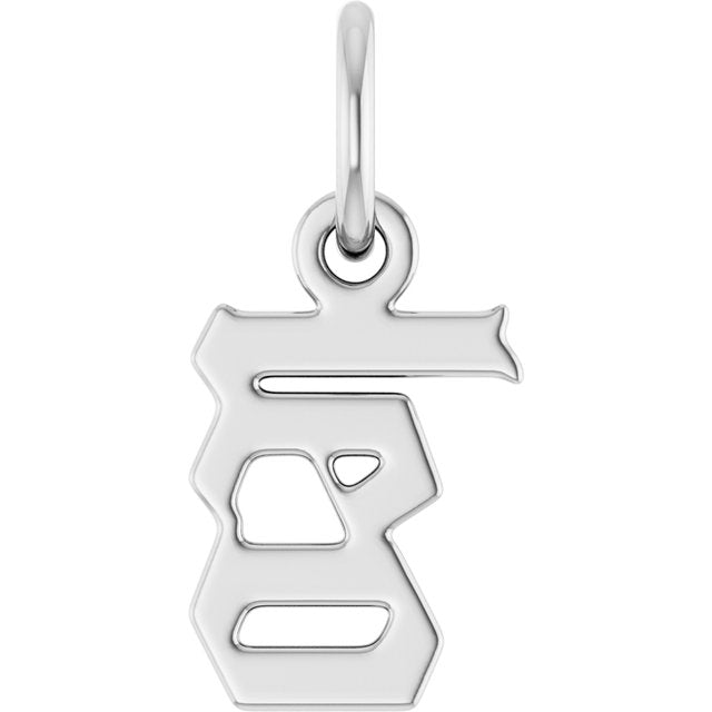 14K Gold Gothic Zodiac Pendant - Options Available