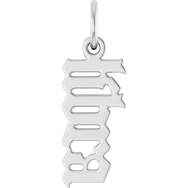 Gothic Zodiac Pendant in 14K Gold Featuring Varied Designs and Sizes