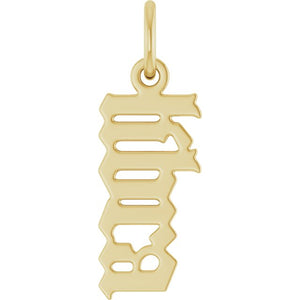 Gothic Zodiac Pendant in 14K Gold Featuring Varied Designs and Sizes