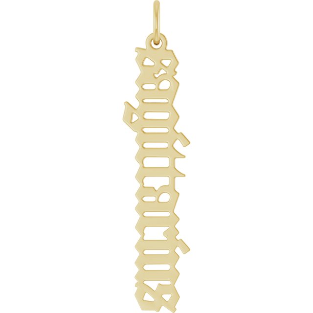 Gothic Zodiac Pendant in 14K Gold Featuring Varied Designs and Sizes