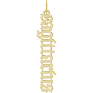 Gothic Zodiac Pendant in 14K Gold Featuring Varied Designs and Sizes