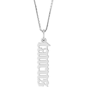 14K Gold Gothic Zodiac Pendant - Options Available