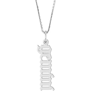 14K Gold Gothic Zodiac Pendant - Options Available