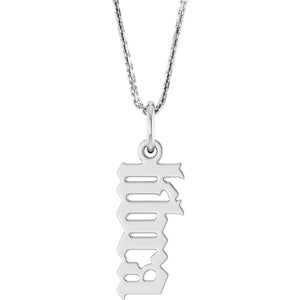 14K Gold Gothic Zodiac Pendant - Options Available