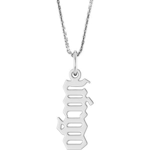 14K Gold Gothic Zodiac Pendant - Options Available