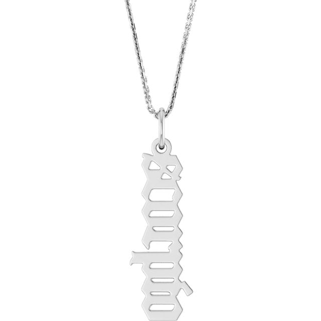 14K Gold Gothic Zodiac Pendant - Options Available