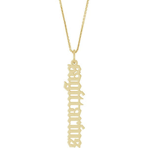 14K Gold Gothic Zodiac Pendant - Options Available