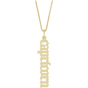 14K Gold Gothic Zodiac Pendant - Options Available