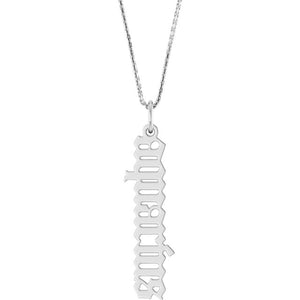 14K Gold Gothic Zodiac Pendant - Options Available